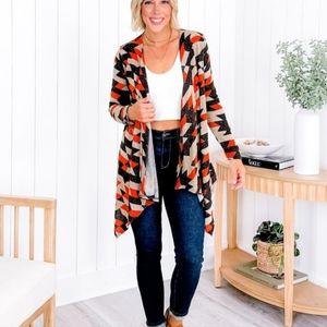 Long sleeve draped cardigan
